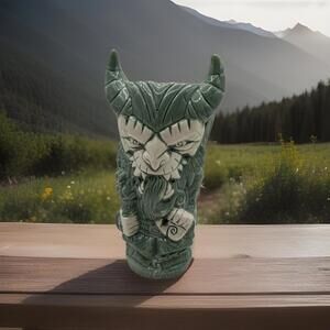 Krampus Ceramic Mug | Holds 18 Ounces Green Geeki Tikis